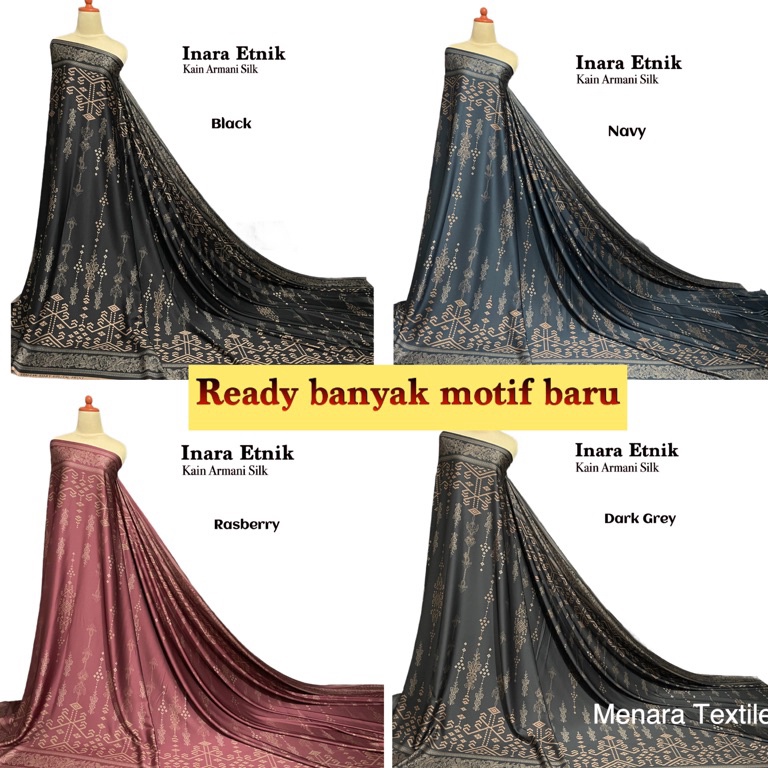 New Stock Bahan Kain Armani silk brown ecoprint Premium mewah  armany silk abstrak  kain silk metera
