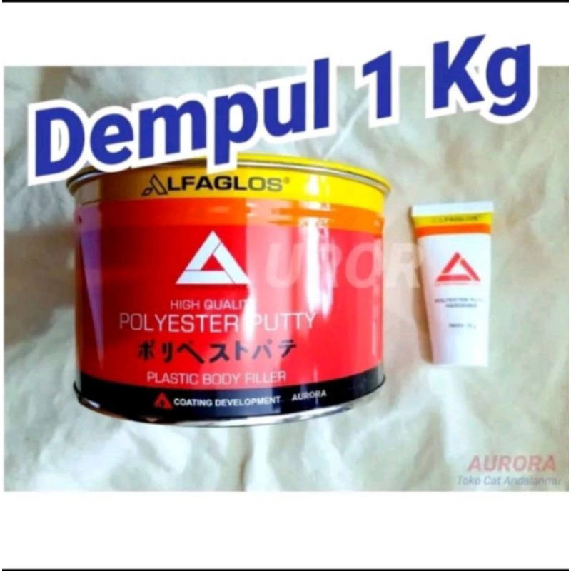 Dempul Alfaglos 1kg + Hardener Dempul Alfa