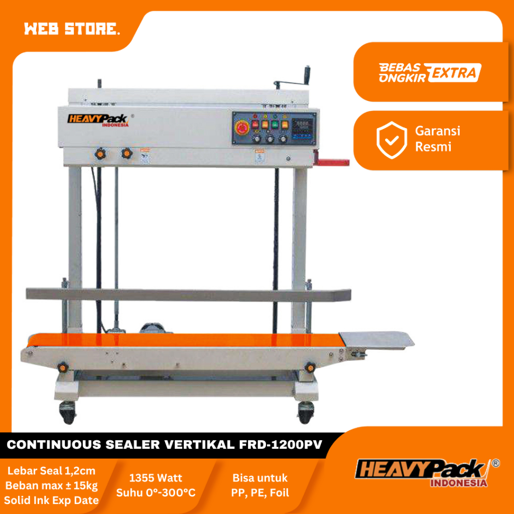 Mesin Segel Plastik Kemasan Berat Press Plastik Beras Kopi Teh Coklat Continuous Band Sealer Vertika