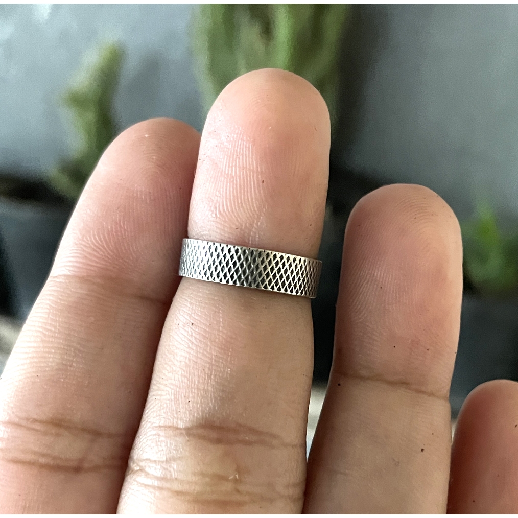 Cincin Kaki Toe Ring Perak Silver Bali Wajik Kotak Unik Simple Asli 925