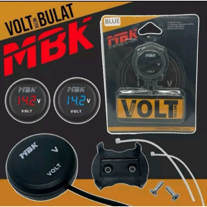 voltmeter digital  mini bulat universal motor