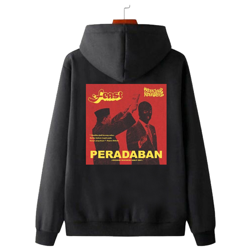 Hoodie Band Feast - Peradaban Hoodie Bahan Cotton Fleece | Jumper & Zipper Ready Stock