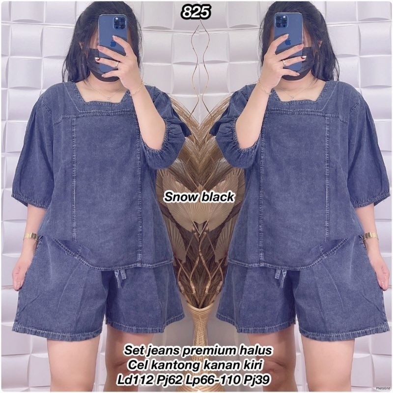 JL 825 SETELAN HP JEANS PREMIUM IMPORT