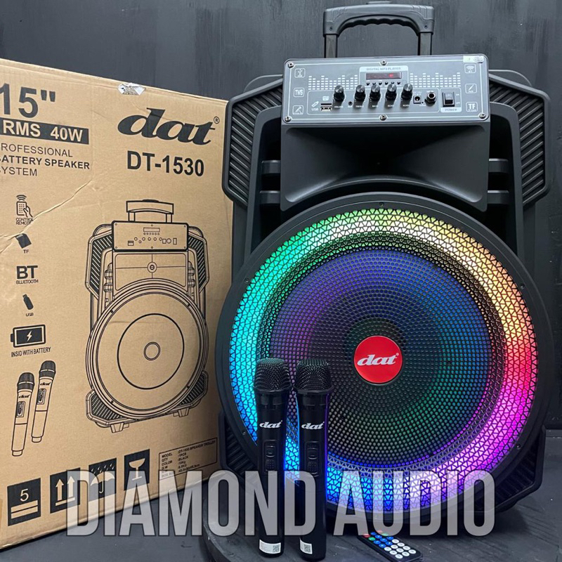 speaker portable dat dt1530 original speaker bluetooth 15 inch dat 1530