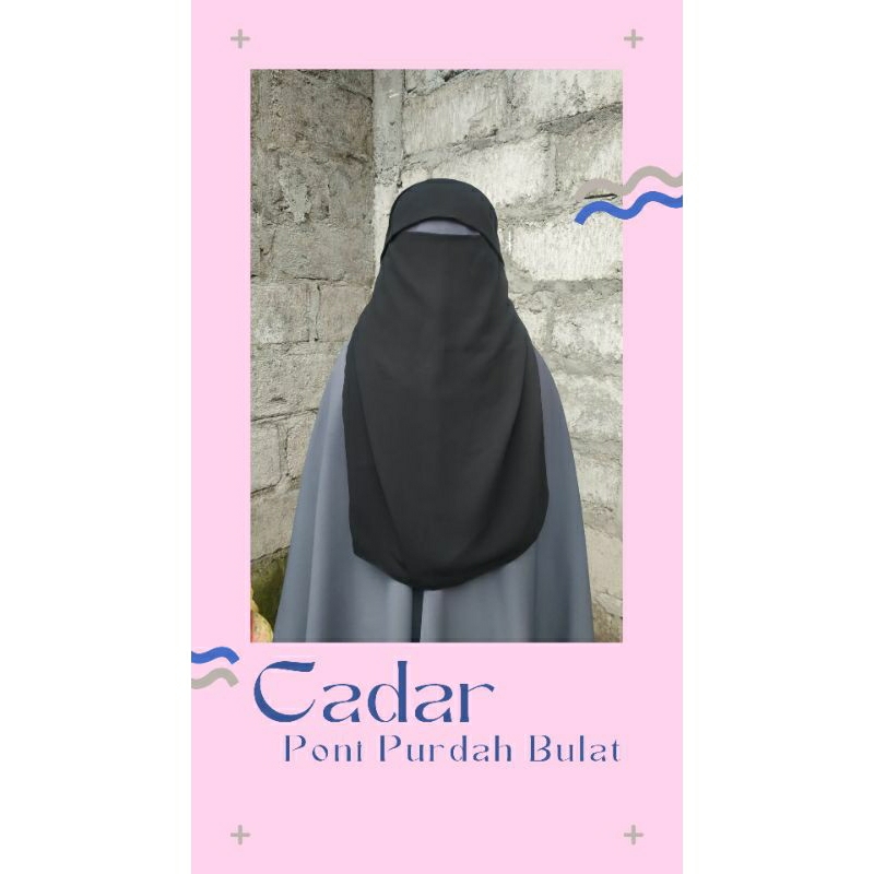 Cadar Poni Purdah Bulat/ Cadar Purdah 2 layer/ Cadar Mesir Poni/ Cadar Mesir/ Cadar Arab/ Cadar Poni