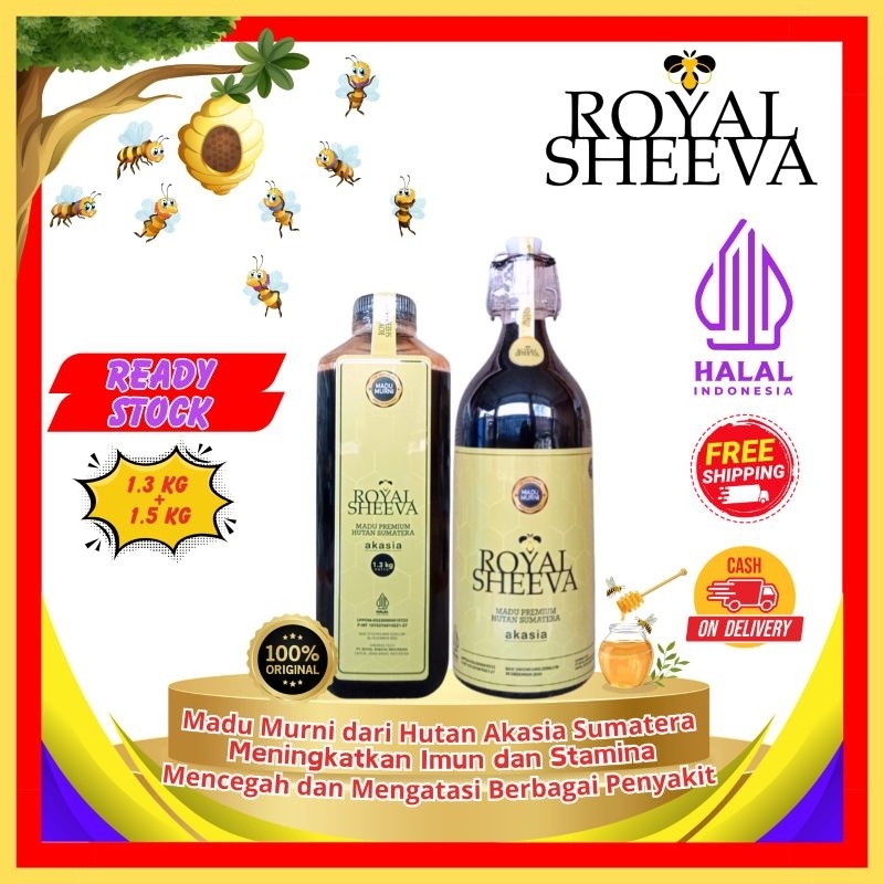 

Promo Mix Couple C Madu Murni 100% Royal Sheeva 1,5 kg & 1.3 kg | Premium Halal MUI Asli dari Hutan Akasia Sumatera