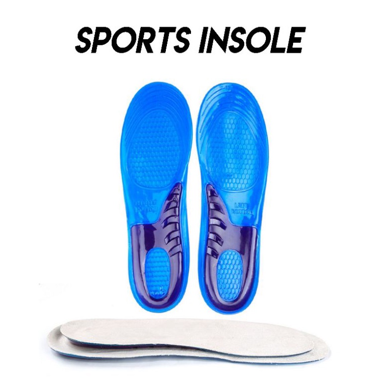 KODE F52J Sports Insole  Insole Olahraga Anti Bau  Insole Gel Empuk  Shoe Pad Silicone Gel  Alas Kak
