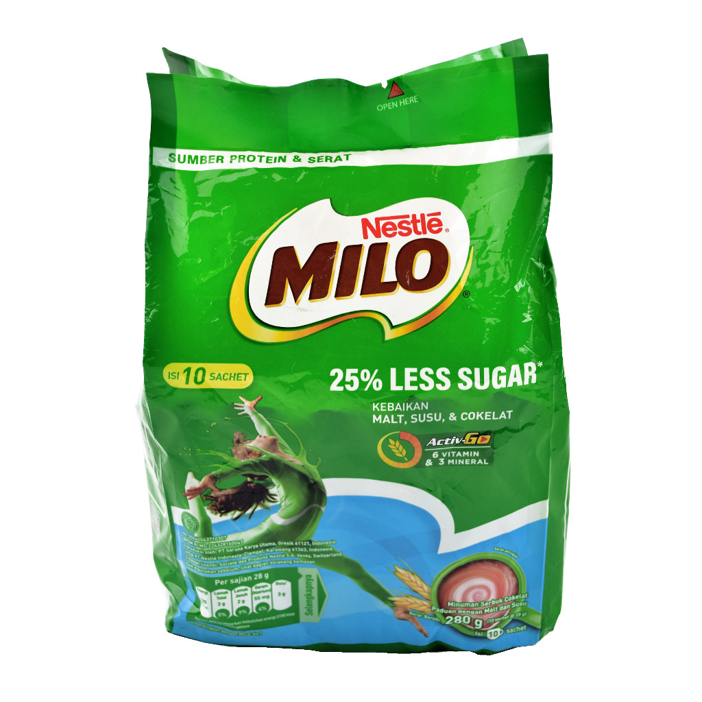 

Susu Bubuk Cokelat MILO Sedikit Gula Less Sugar 280 gr