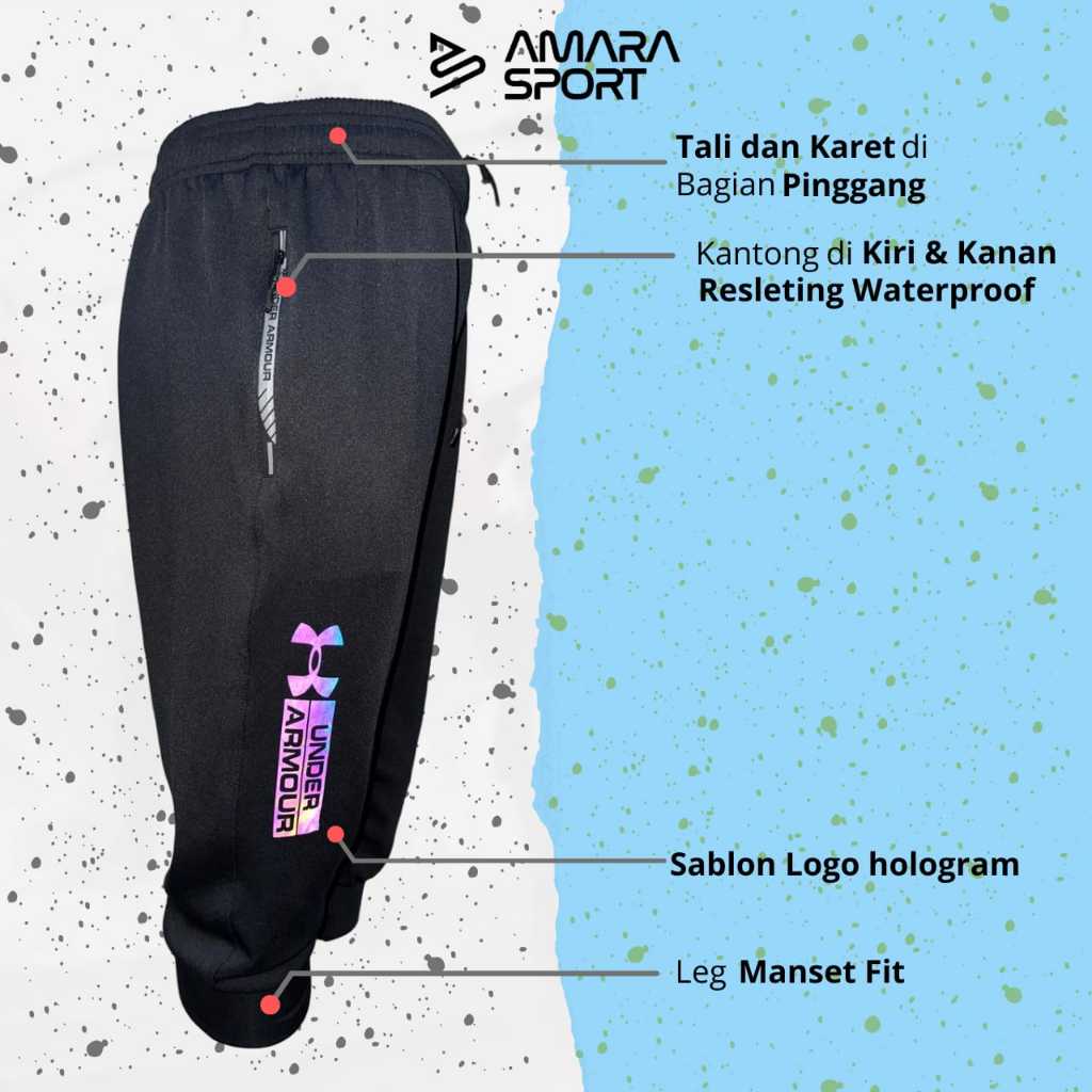 Celana Training Jogger 3/4 Joger Pants Olahraga Premium Pria Wanita 7/8