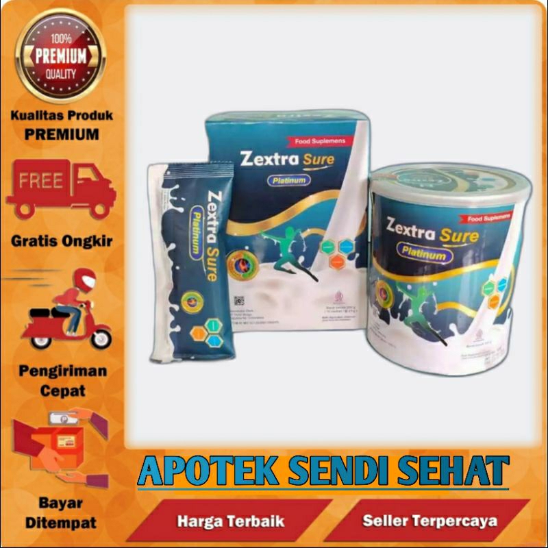 

Zextra Sure Platinum Susu Vitamin Atasi Masalah Tulang Sendi Otot Bebas Keram Kebas Kesemutan Original Kemasan Kaleng Dan Box