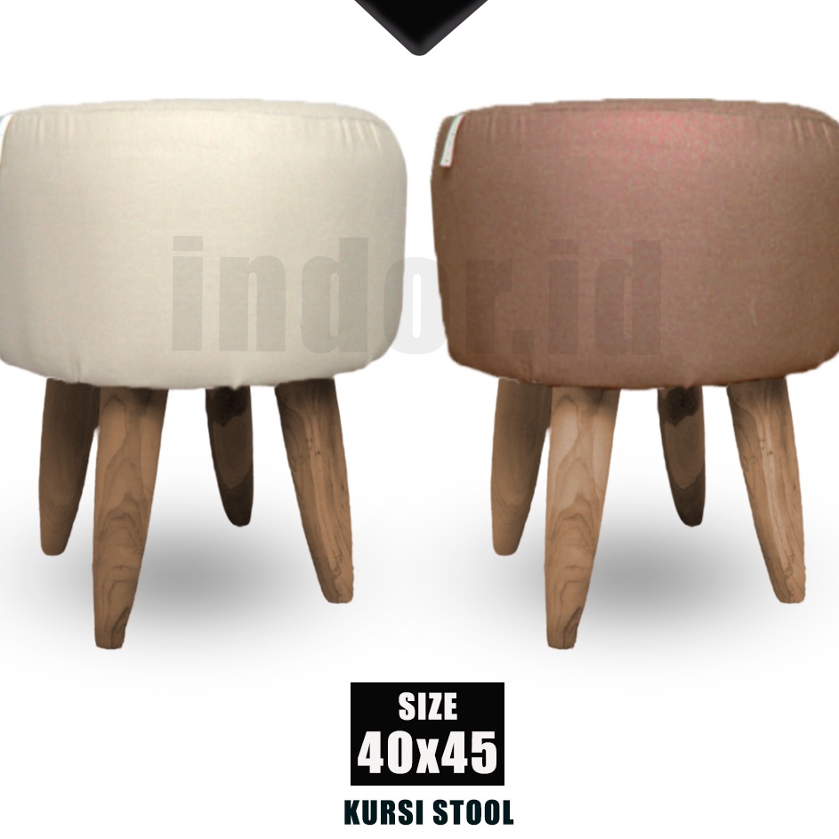 Top Design indorid Kursi STOOL SOFA BULAT Size 4x45 Bahan KANVAS BUSA KENYAL  Sofa Stool LEBIH BESAR