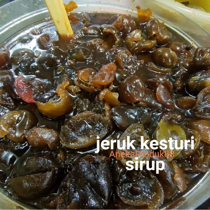 

Manisan Sirup Jeruk Kesturi Kasar + Semboi / Sirup kietna 1000gram(1kg)