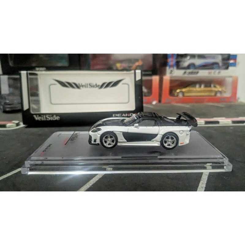Diecast Peako 64 Veilside Mazda RX7 Fortune 7 White