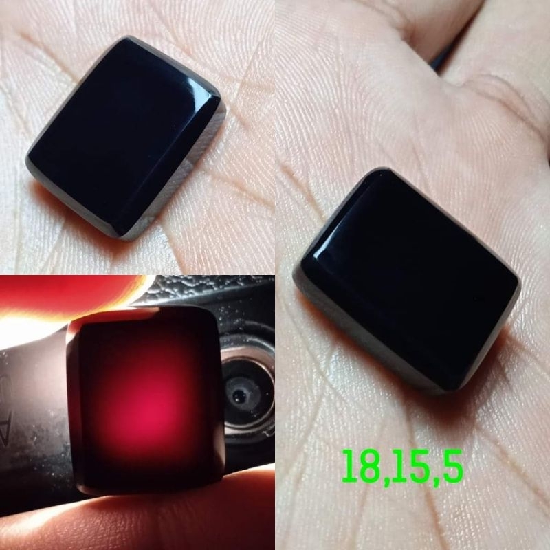 batu wulung cut kotak cincin pria batu pirus persia batu akik alam permata aksesoris saphire