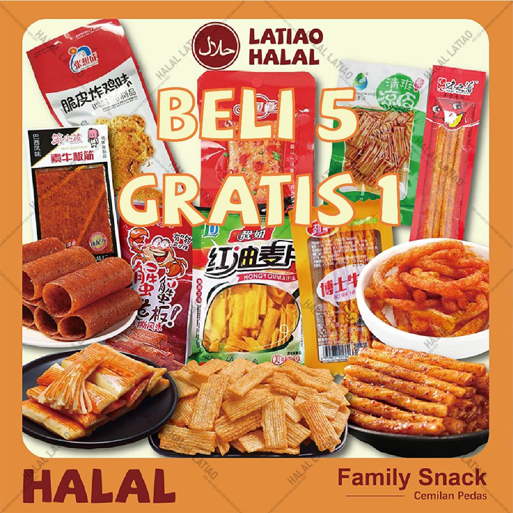 

【HALAL】 Gluten Latiao Snack a Vegetarian Murah Food Cemilan Pedas Family Jajanan Camilan Import Cina