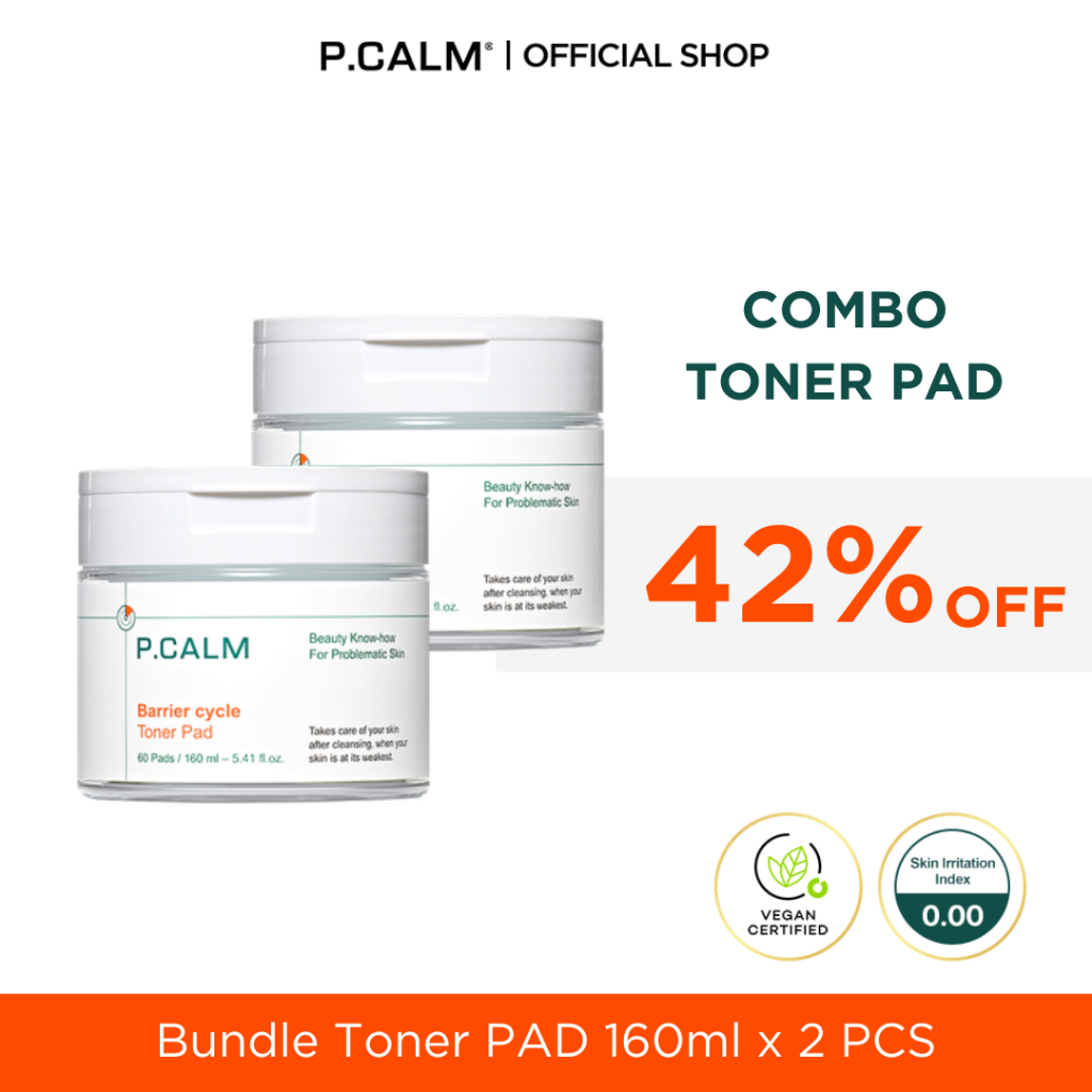 P.CALM [BUNDLE 2 PCS] Barrier Cycle Toner Pad 160ml
