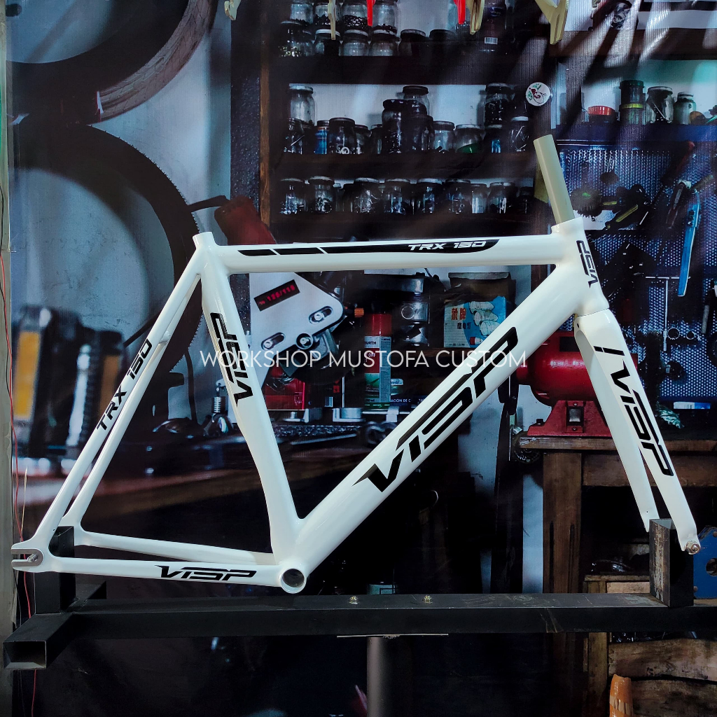 Frame & Fork Fixie ( Geometry VISP ) Bahan Besi Ringan