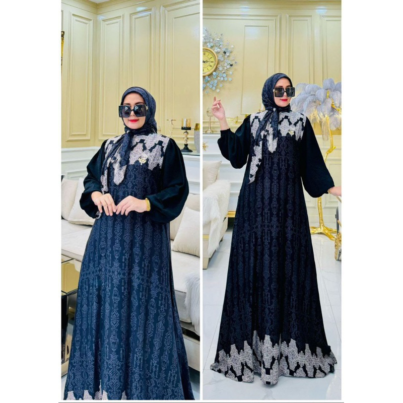 FIRDAUS SET SCARF BLACK SERIES BY ARSY HIJAB (READY)
