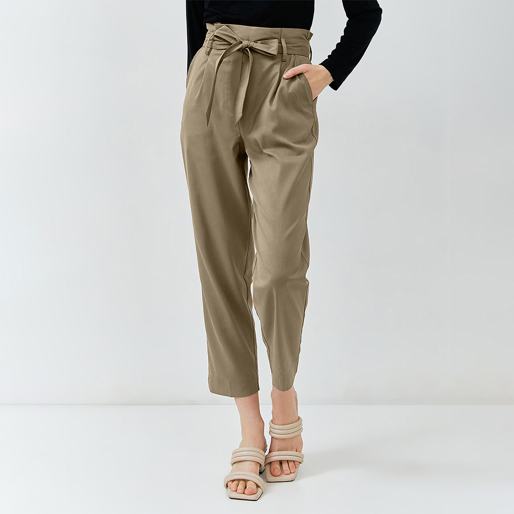 JSM - Belt Cullote Angkle Pants | Celana Wanita | Celana Panjang Highwaist
