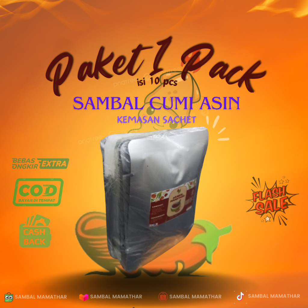

PAKET SAMBAL CUMI SACHET ISI 10 PCS