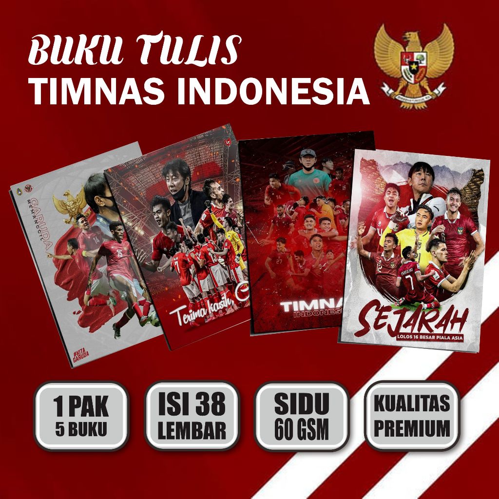 

Buku Tulis Custom Timnas Indonesia 38 Lembar / Buku Tulis Sekolah