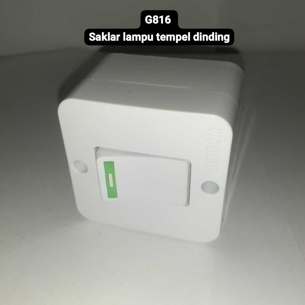 G816 SAKLAR LAMPU TEMPEL DINDING TEMBOK OUTBOW TUNGGAL SINGLE MULTIFUNGSI UNIVERSAL TERMINAL KUNINGA