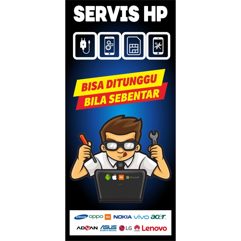 

STIKER VINYL SERVIS HP
