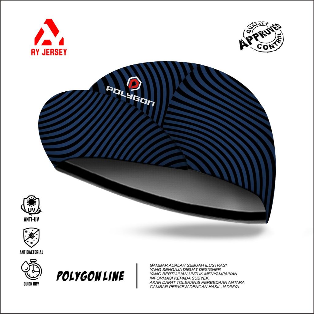 CYCLING CAPS POLYGON LINE (TOPI SEPEDA)