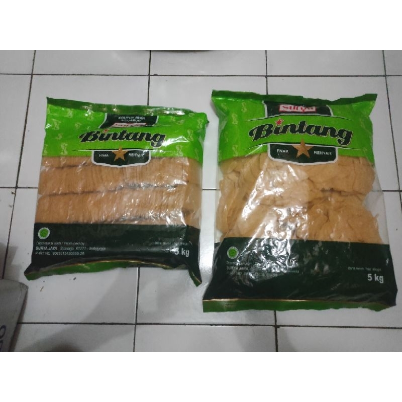 

krupuk bintang los dan tataan merah (5kg / 1 bal)
