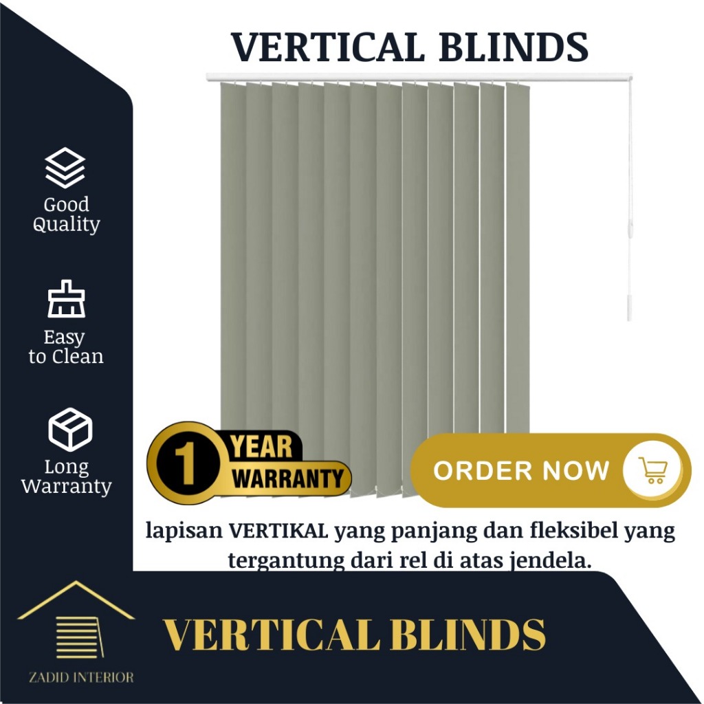 Tirai Vertical Blind Jendela Gorden pintu dan jendela minimalis Vertical Blind termurah Tirai Kantor Vertikal Blinds