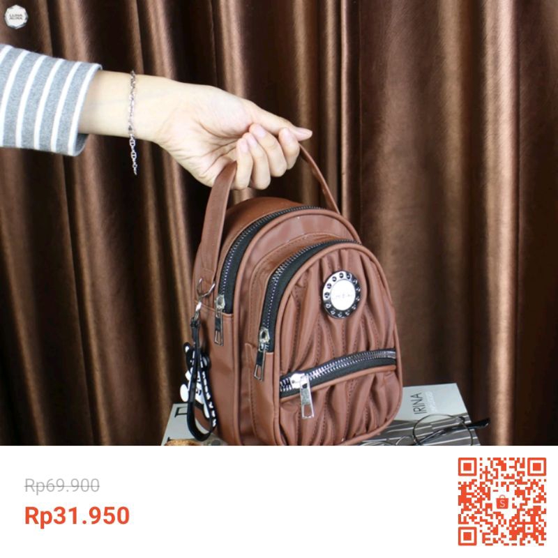 Tas  Luna Aura Selempang Wanita, Tas Ransel dan Jinjing model 3 in1