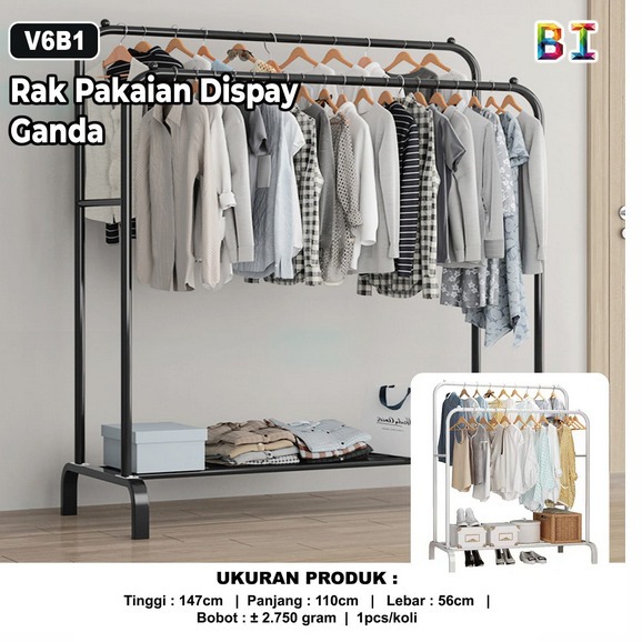 RAK GANTUNG PAKAIAN BAJU DISPLAY RAK SEPATU RAK JEMURAN BIG STAND KUAT KOKOH BESI TEBAL SERBAGUNA