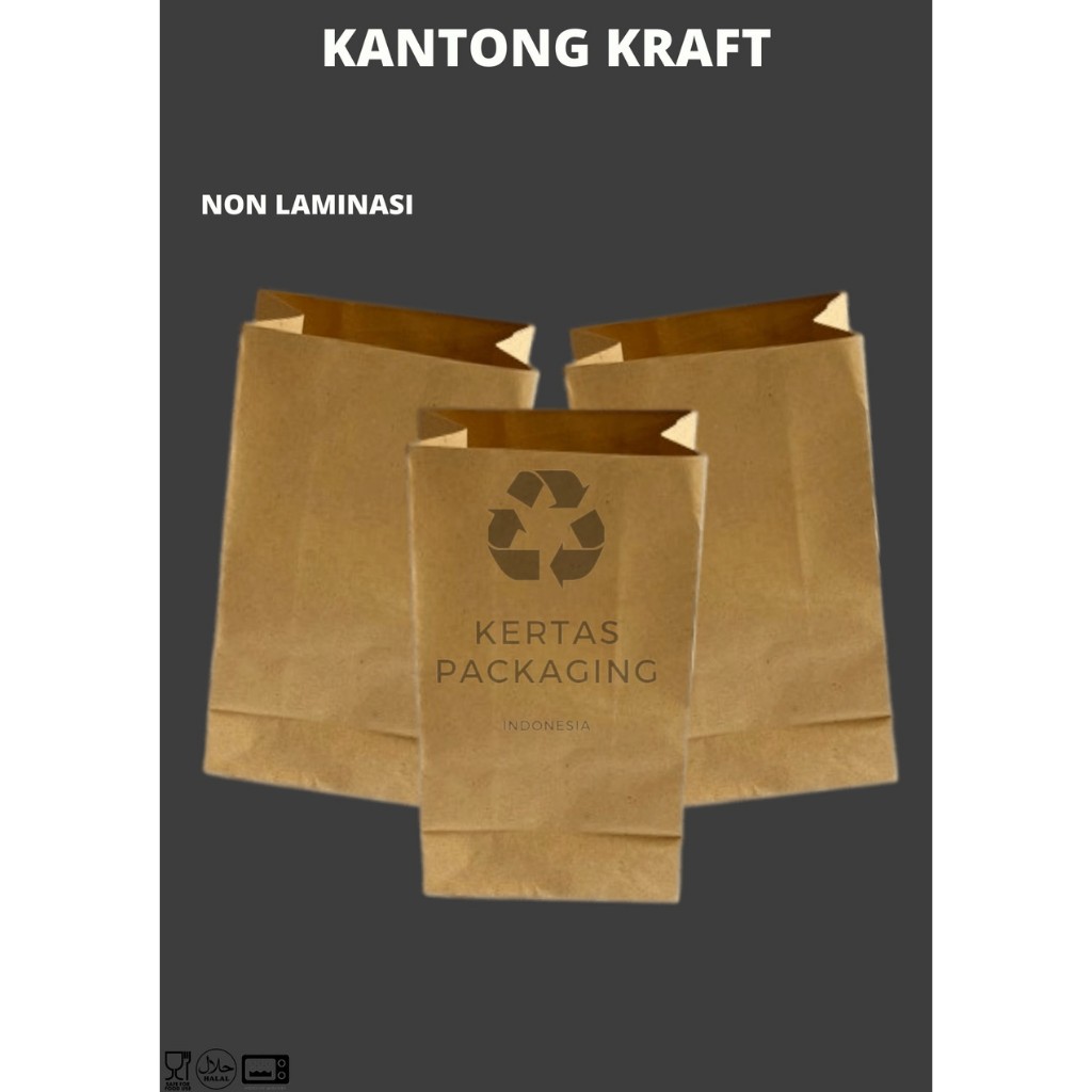 

Kantong Kertas Kraft Paper Bag Coklat Polos Goodie Bag PREMIUM