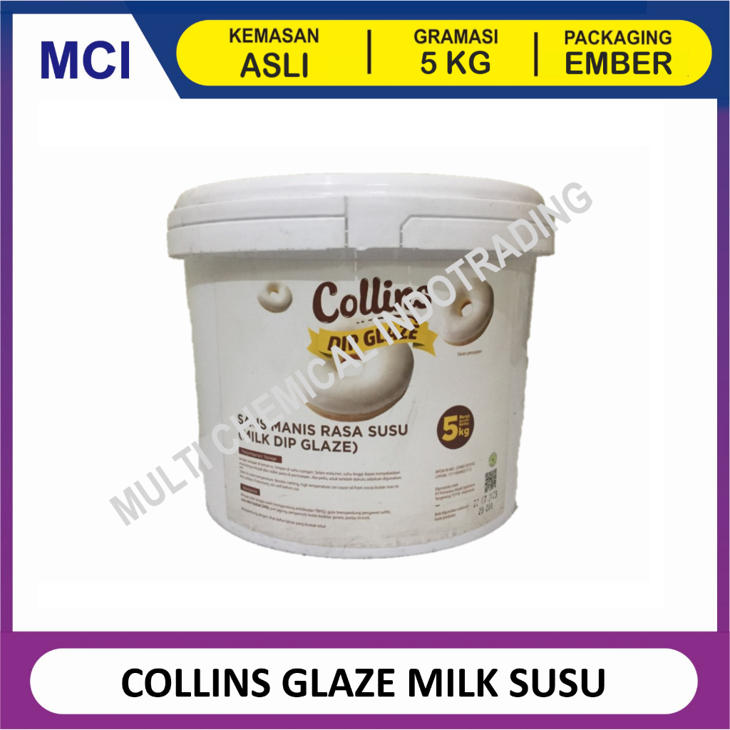 

COLLINS DIP GLAZE 5 KG - TOPPING DONAT PISANG NUGGET - MILK SUSU