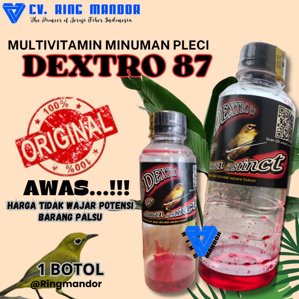 DEXTRO 87 MULTIVITAMIN MINUMAN PLECI ORIGINAL KEMASAN BARU GROSIR