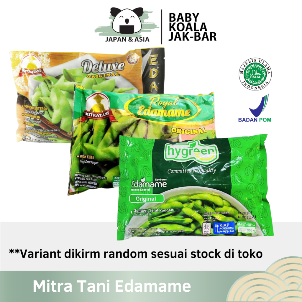 

MITRA TANI Edamame Kacang Kedelai Jepang 500 g Halal | Kualitas Export Kedelai Rebus Frozen...