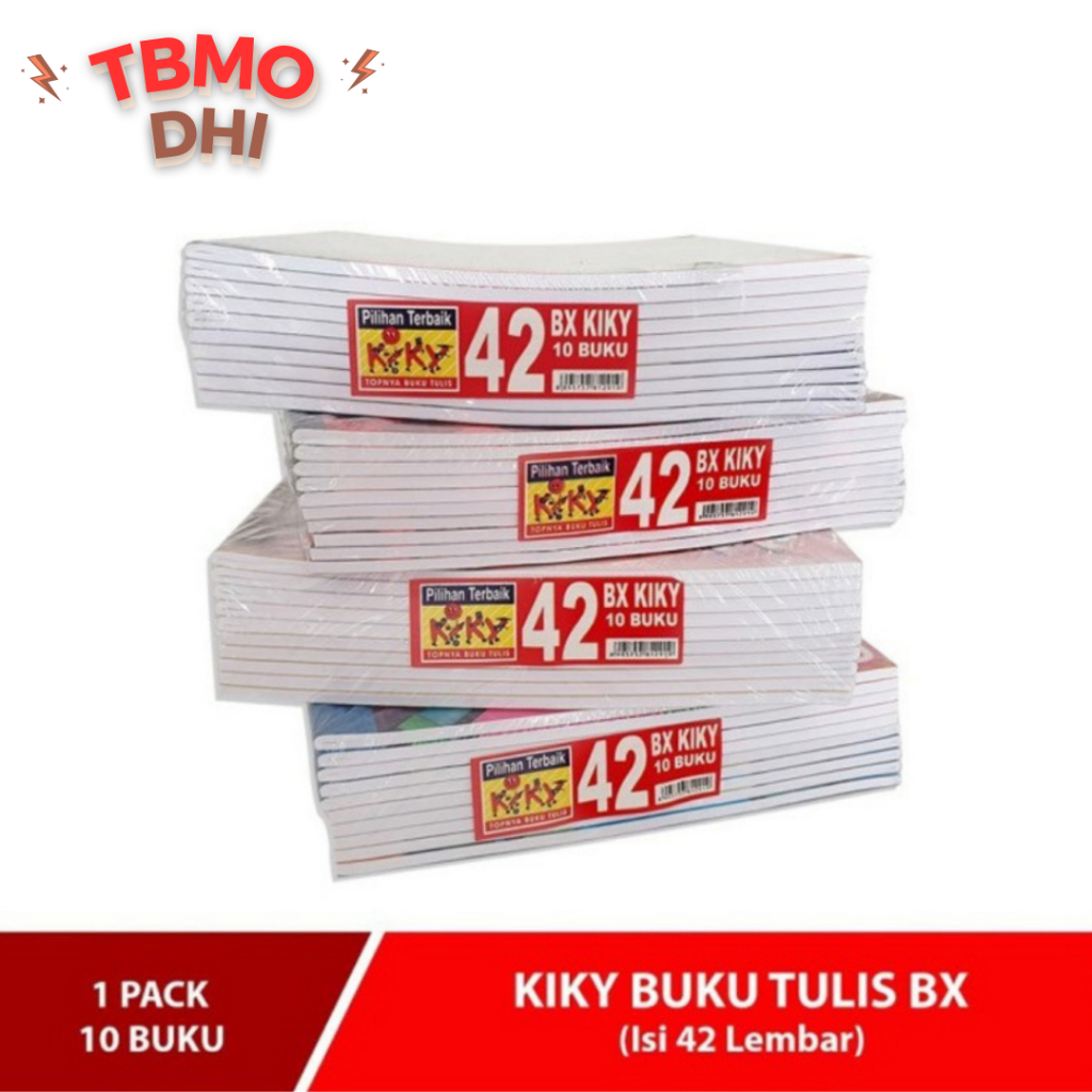 

TBMO Buku Tulis Boxy / Buku Tulis KIKY Boxy 42 Lembar Per Pack Isi 10 Pcs