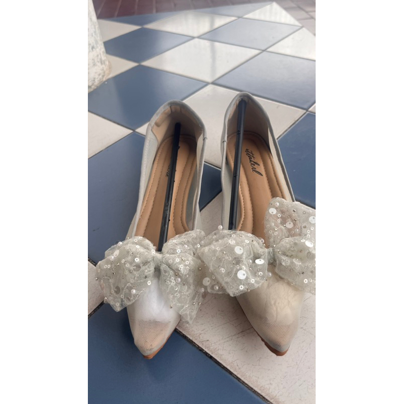 preloved ittaherl jewel block heels 30mm sage size 41