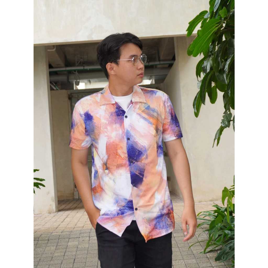 KEMEJA 3D PRINTING PRIA/WANITA ABSTRAK