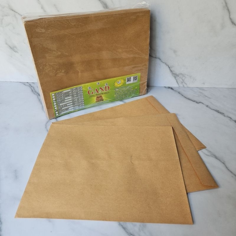 

Ampolp Coklat 1/2 Folio 19 x 25 cm 1 pack isi 50 lembar