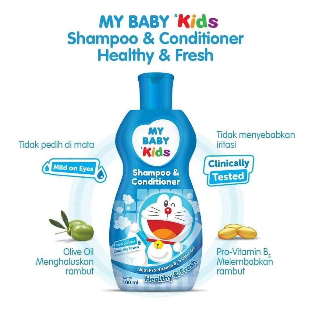 My Baby Kids Shampoo & conditioner | My Baby Kids Shampo & condisioner Anak Ukuran  180ml BIRU
