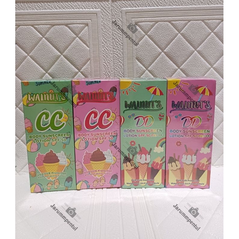 DD Walnut Body Sunscreen Lotion SPF50 PA+++ - DD Body Sunscreen Lotion - Tabir surya - WALNUT'S DD B