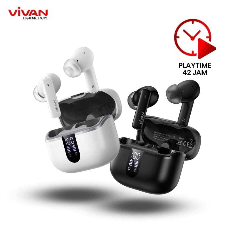 Vivan ENC Liberty T600NC TWS Earbuds Wireless Earphone Bluetooth Waterproof IPX7