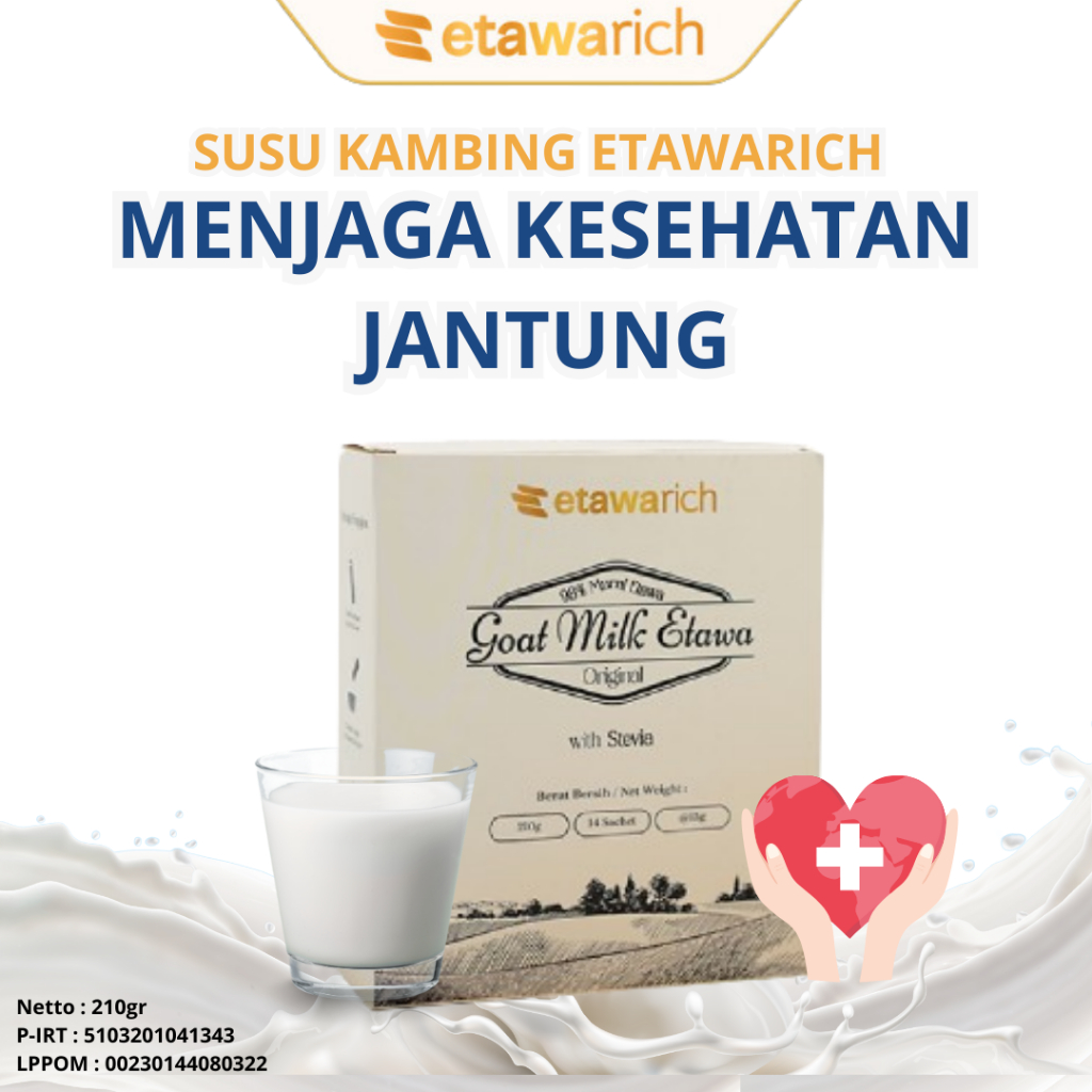 

Etawarich Susu Kambing Etawa Murni Untuk Membantu Menjaga Kesehatan Jantung