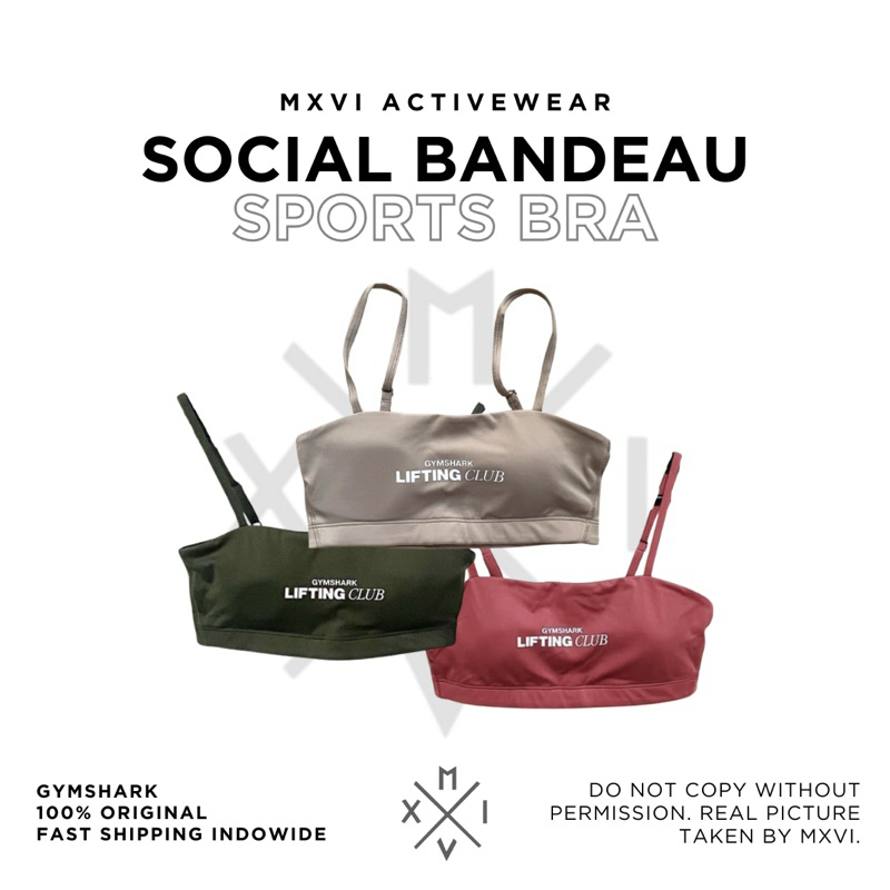 Gymshark Social Club Bandeau Sports Bra Women's