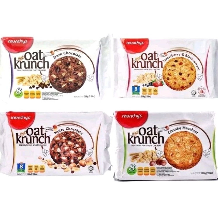 

munchy's oat krunch 208 gr dark chocolate /starwberry&blackcurrent