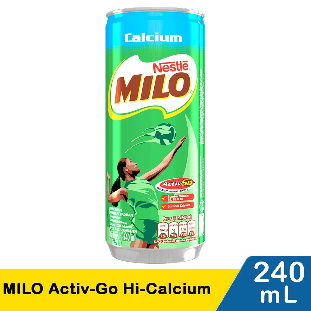 

Milo Calcium Coklat paduan 240ML