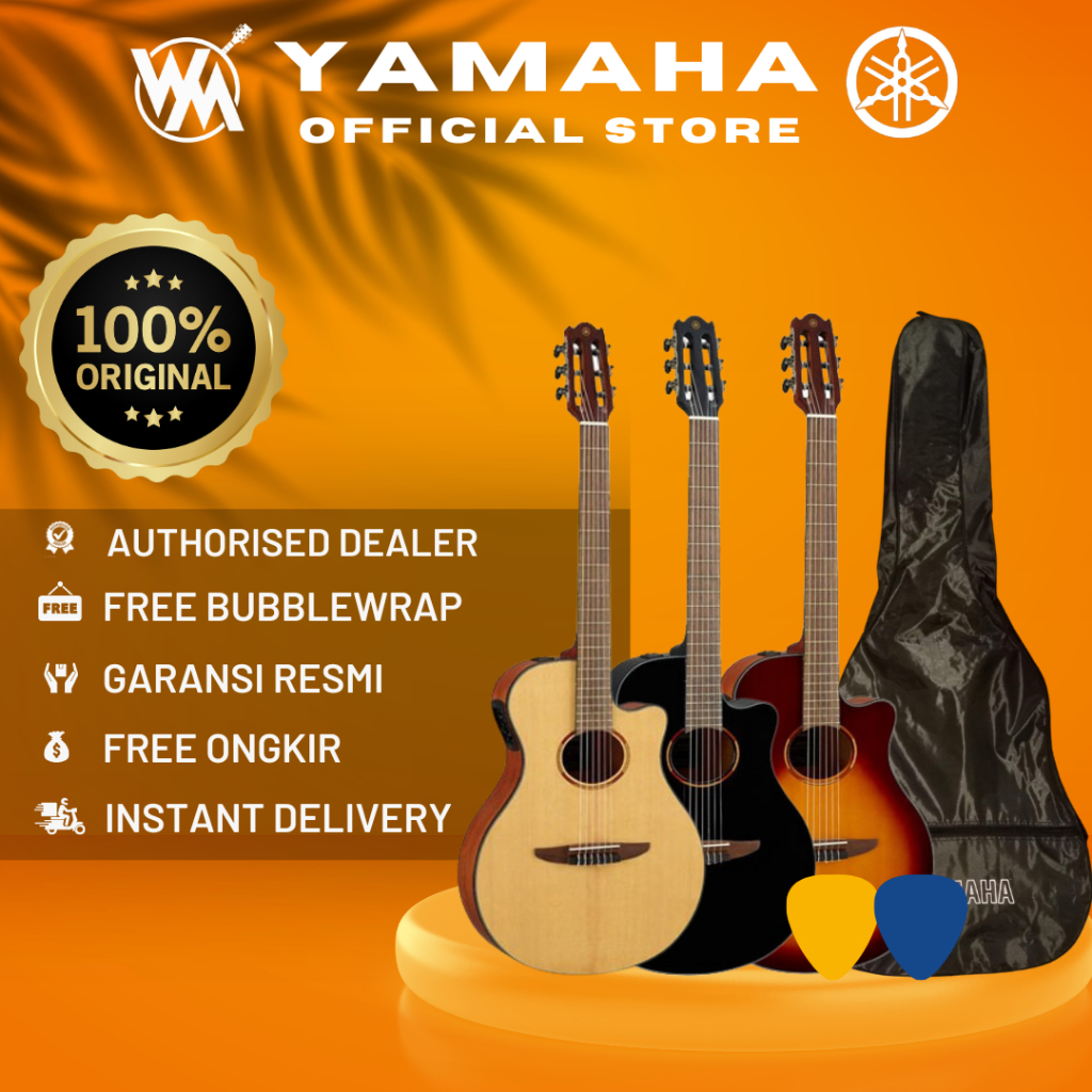 Yamaha Gitar Akustik Elektrik NTX1 / NTX-1 (Tersedia 3 Warna) + SOFTCASE & 2PICK