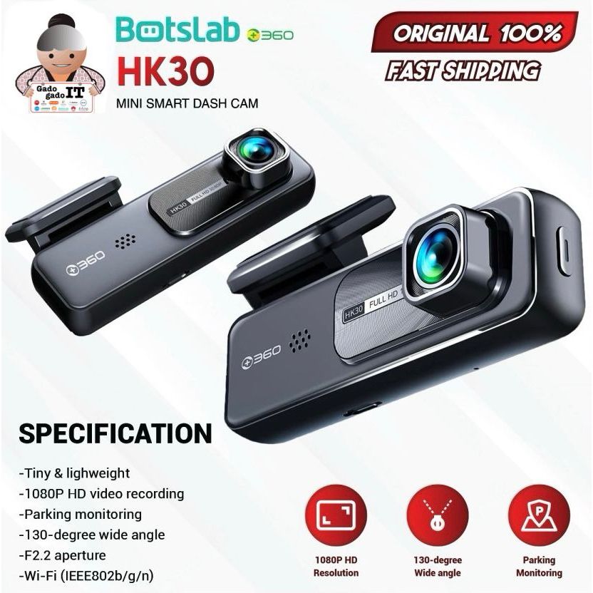 Botslab HK30 Car DVR Dash Camera Recorder Kamera Mobil Dashboard CCTV