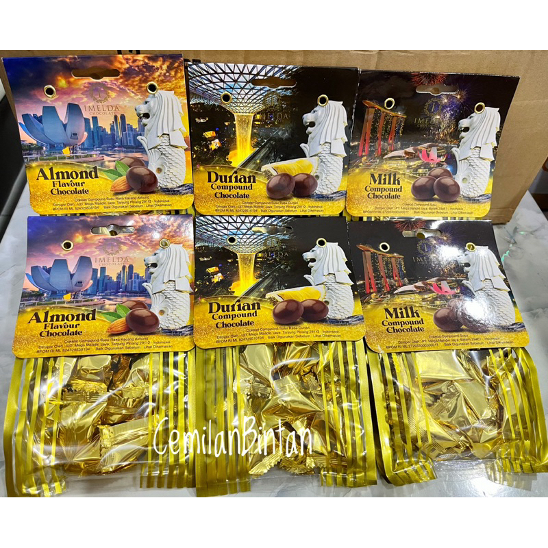 

Cemilanbintan ( imelda gold choco 75gram ) Durian almond milk